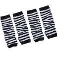 thumbnail image 1 of Calentadores de brazos de punto Macarena a rayas 2 pares, 1 of 8
