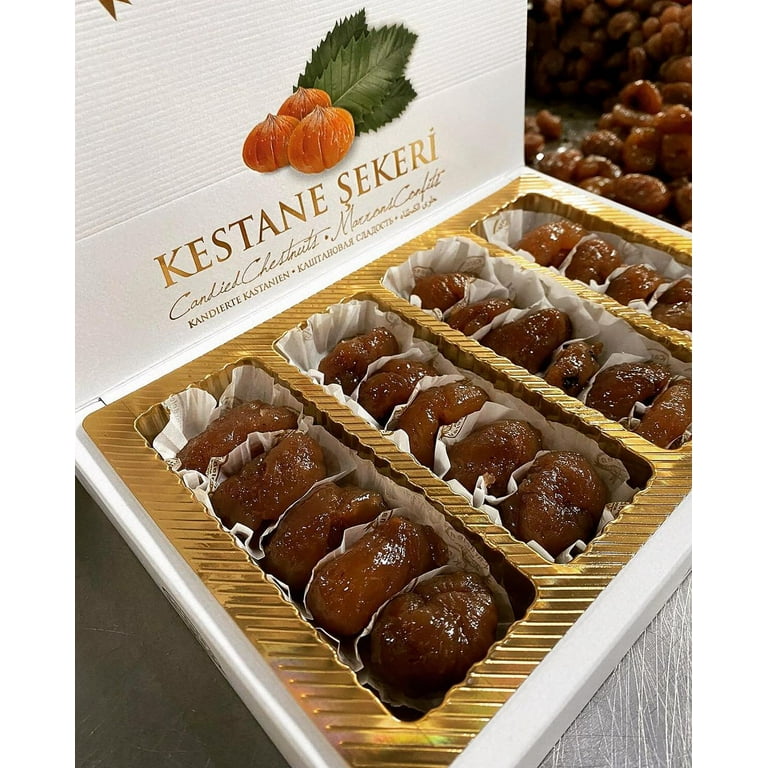 Cardelion Marron Glace - Candied Chestnuts, 360 Gram 12.6 oz, 20 Pieces,  Special Occasions Suitable for All Seasons