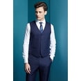 thumbnail image 4 of Wehilion Men's Suits 2 Pieces Wedding Suits Vest+Pants Tuxedos Set V-Neck Slim Fit Casual Waistcoat Suit Navy, 4 of 5