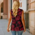 thumbnail image 5 of Uorisanigo Red Rose Women's Jacket Vest Sleeveless Size S Lightweight Women's Suit Vest with Pockets Open Front Blazer Vests Elegant, 5 of 7
