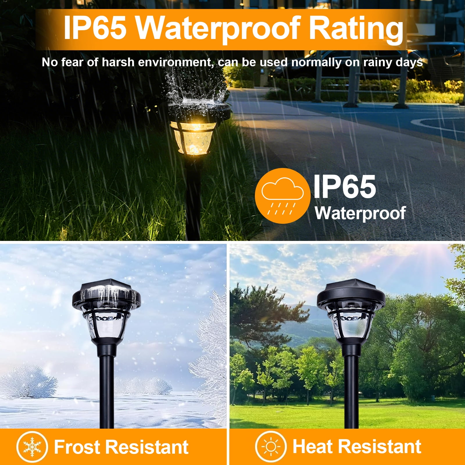 Solar Lights Outdoor Waterproof, 10 Pack LED Solar Garden Lights, Outdoor Decorations, Garden Decor for Yard, Patio, Landscape, Planter, Walkway (Warm White)