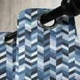 thumbnail image 3 of Ambesonne Slate Blue Grommet Curtain, Zigzag Twisty Lines, 50" x 96", Dark Slate Blue, 3 of 6