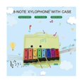thumbnail image 4 of 8-note Xylophone Colorful Glockenspiel Removable Rainbow Color Metal Plates Resonator With Plastic Banmo, 4 of 5
