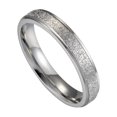 thumbnail image 4 of destyer Stainless Steel Ring Personalized Sparkling Rings Jewelry Gift Dressing Up Accessory for Wedding Party Daily Working Silver 4MM, 4 of 9