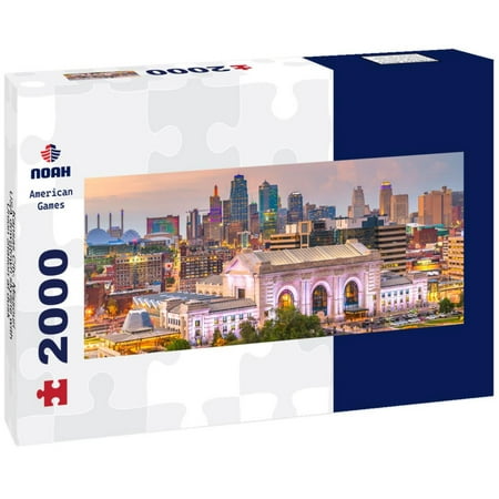 Noah Jigsaw Puzzle Kansas City, Missouri, USA downtown skyline with Union Station at dusk panorama 2000 pieces