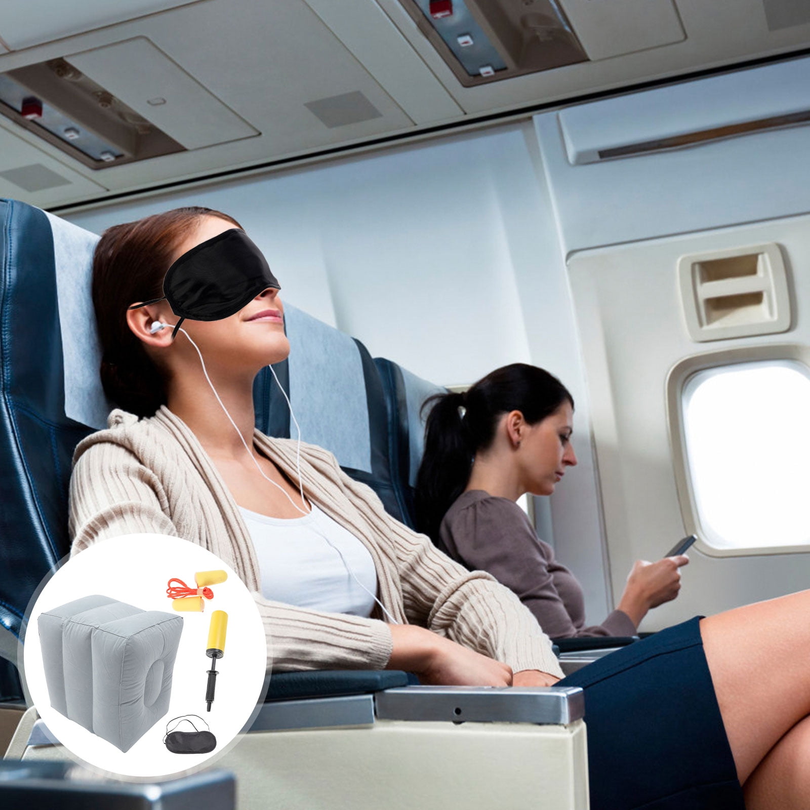 Buy 1 Set Airplane Footrest Airplane Bed Inflatable Foot Rest for Under