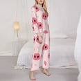 thumbnail image 4 of Disketp Pajamas Set Long Sleeve Sleepwear Womens Button Down Nightwear Pj Sets-Pig Noses, 4 of 9