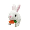 thumbnail image 4 of Conejito eléctrico de peluche, juguete interactivo de peluche para caminar, recuerdo de fiesta con sonido Blanco, 4 of 9