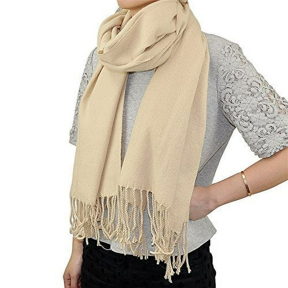 72" Oversize Solid Color Blanket Scarf (Ivory)