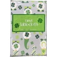 thumbnail image 2 of Serafina Home St. Patrick's Day Flannel Back Vinyl Tablecloth: Cute Garden Gnomes Celebrate with Shamrock Clovers Decorations Table Cover (52" x 70" Inch), 2 of 5