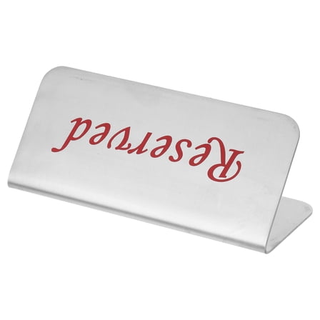 Metal Reserved Table Sign Stainless Steel Reserved Seating Sign Tabletop Warning Sign Restaurant Table Sign Stainless Steel Table Reserved Sign
