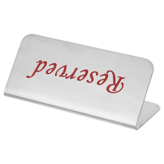 Metal Reserved Table Sign Stainless Steel Reserved Seating Sign Tabletop Warning Sign Restaurant Table Sign Stainless Steel Table Reserved Sign
