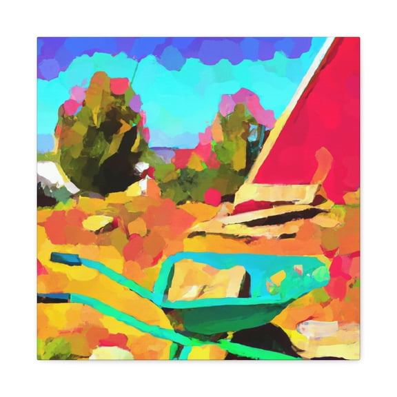 Wheelbarrow in Fauvism - Canvas