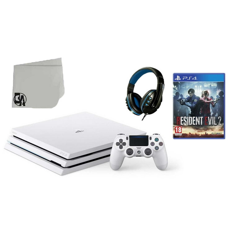 Maladroit Premonition maskulinitet Sony PlayStation 4 PRO Glacier 1TB Gaming Console White with Resident Evil  2 BOLT AXTION Bundle Used - Walmart.com