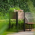 thumbnail image 4 of EastVita 19L x 33H Elevated Garden Bed with Storage Shelf HDPE Wood Grain Planter Box Sturdy Aluminum Frame for Vegetables Herbs All Weather Outdoor Patio Use, 4 of 7