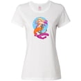 thumbnail image 3 of Inktastic Nautical Orange and Pink Mermaid Sitting on Anchor Women's T-Shirt, 3 of 5