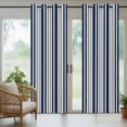 thumbnail image 3 of Outdoor Curtains for Patio Waterproof, Navy Blue Grey Striped Windproof Pravicy Outside Porch Blackout Curtain, Modern Minimalist Ombre Lines Sun Blocking Curtains for Cabana 2 Panels 54"x95", 3 of 9