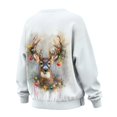 thumbnail image 5 of HELLHERO Christmas Reindeer Print Women Sweatshirt Fall, Oversized Long Sleeve Pullover Tops Comfy Crewneck Sweater Size XXL, 5 of 7