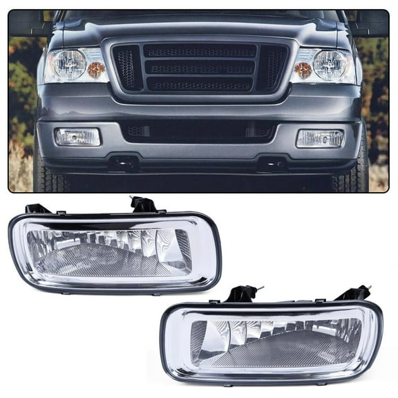 PIT66 Front Bumper Fog Lamp Assembly Driver & Passenger Side Fit for Ford F150 2004-2006/Fit Lincoln Mark LT 2006