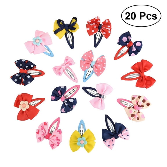 20PCS Baby Girls Hair Bow Hair Clip Barrettes Alligator Clips Hair Accessories