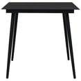 thumbnail image 2 of vidaXL Patio Dining Set Dining Table and Chairs Cotton Rope and Steel Black, 2 of 6