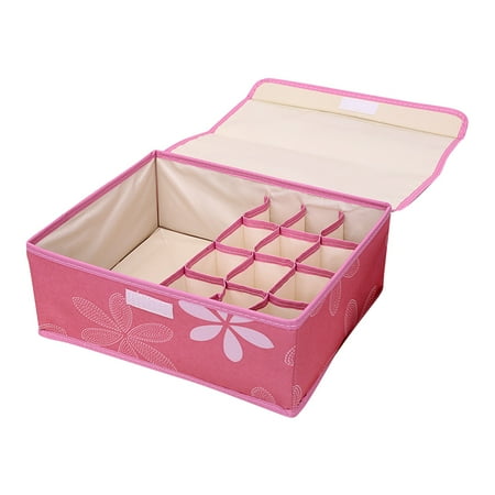 

Home Storage And Organization 600D Oxfords Cloth 13 Lattice Finishing Box Underwear Underwear Storage Box Bra Socks Foldable Underwear Storage Box Foldable Storage Bag Washable for Organizing Pantry