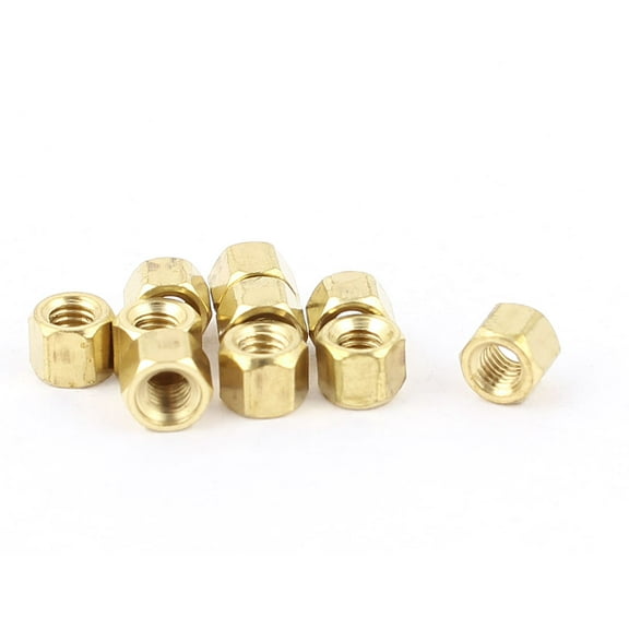 M3 x 4mm Female/Female Thread Brass Hex Standoff PCB Pillar Spacer 10pcs