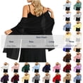 thumbnail image 3 of Women Sheer Chiffon Shawl Wrap Lightweight Scarf Elegant Evening Cover Up Soft Breathable Long Scarf for Dress Formal Party Wedding Beach Sunscreen Wrap Fashion Accessory Gift Idea, 3 of 8