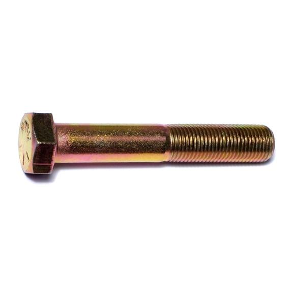 1/2"-20 x 3" Zinc Plated Grade 8 Steel Fine Thread Hex Cap Screws HCS8-301