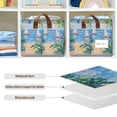 thumbnail image 4 of Yayeee Foldable Storage Basket for Shelves with Handles Set of 2 Waterproof Cloth Bins, Blue Seaside, 4 of 7
