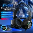 thumbnail image 2 of Wired Gaming Headset With LED Light Noise Canceling Microphone Compatible For PS4 PS5 Laptops IPad Computer, 2 of 9