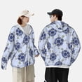 thumbnail image 6 of Fotbe Turtle with Blue Stones Men's Women's UPF 50+ Sun Protection Jacket Hooded Cooling Shirt with Pockets Hiking Outdoor Performance-Medium, 6 of 9