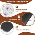 thumbnail image 3 of Mahjong Mat 31.5" x 31.5" Cute purple floral whith green leave seamless watercolor watercolor Non-Slip Noise Reduction American Mahjong Tiles Table Cover for Dominoes Poker Card Board Games Gift, 3 of 8