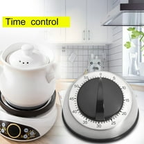 Mechanical Kitchen Timer 60-Minute Cooking Alarm | Wind Up Stainless Steel Timer | 1-60 Min Countdown | 360° Dial | Loud 3-5 Sec Ring | Durable 9.7x9.7x5cm | Easy Clockwise Operation