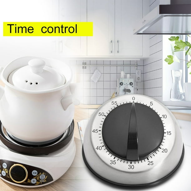 Temporizador mecánico de cocina Xihbxyly 60 minutos con alarma larga