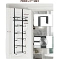 thumbnail image 6 of No Drill Over Door Towel Rack - 6 Tier Bath Towel Storage Organizer for Small Bathrooms - Black, 6 of 6