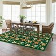 thumbnail image 3 of 10x13 Boho Floral Machine Washable Area Rugs Bedroom Non Slip Low Pile Indoor Carpet for Nursery Playroom Living Room Green, 3 of 8