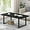 Black Oak, variant on Modern Black Coffee Table, Minimalist Industrial Wooden Center Table, Simple Farmhouse Rectangle Living Room Table, Wood and Metal Cocktail Coffee Table for Home Bedroom Office, Black Oak, 47 Inch