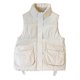 thumbnail image 2 of Gibobby chaqueta para Mujer de estilo clásico Chaqueta sin mangas de algodón cálida con cuello para mujer, cálida y ajustada, chamarra ligero de rendimiento de atlético y Y2K (Blanco, M), 2 of 3