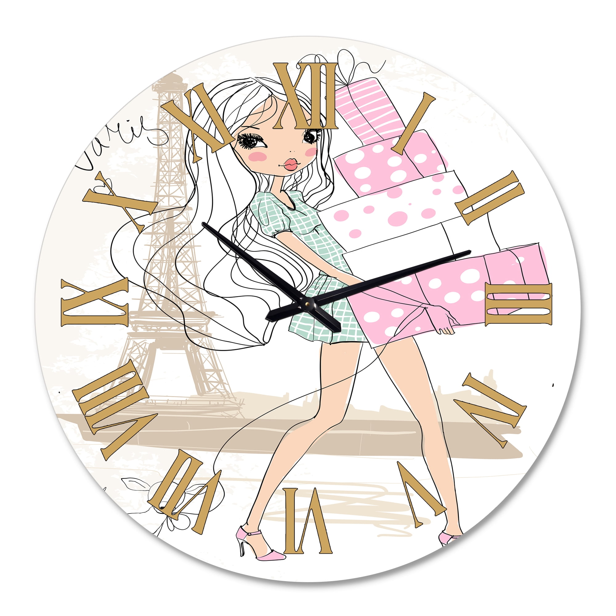 Designart 1 in Quartz Wall Clock