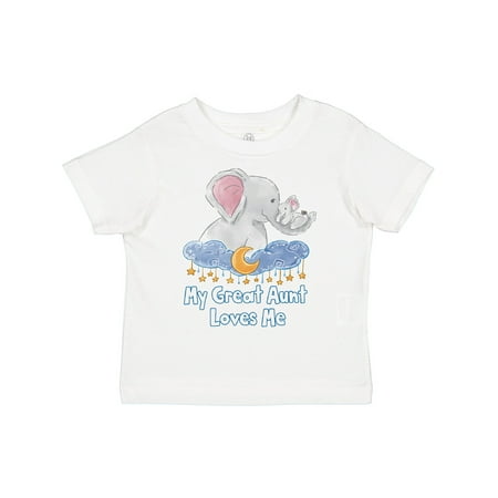 

Inktastic My Great Aunt Loves Me Cute Elephants Clouds Moon and Stars Boys or Girls Toddler T-Shirt