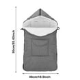thumbnail image 3 of Stroller Footmuff 90x48cm Thicken Warm Baby Stroller Bunting Bag With Windproof Car Seat Cover Winter Carseat Cover For Baby Seashell Seat Cushion Foldaway Seat Cushion Extra Large Memory Foam Seat, 3 of 9