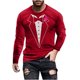 thumbnail image 2 of Blusas y camisas de manga larga y cuello redondo, camisetas casuales de moda para hombre, camisetas deportivas con estampado navideño, camisetas de manga larga, blusas de manga larga y cuello redondo,, 2 of 4