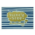 thumbnail image 3 of Saying Cutting Board, Marine Themed Inspirational Phrase for Life Navy Vintage Style and Artisan Design, Decorative Tempered Glass Cutting and Serving Board, Small Size, Yellow Blue, by Ambesonne, 3 of 5