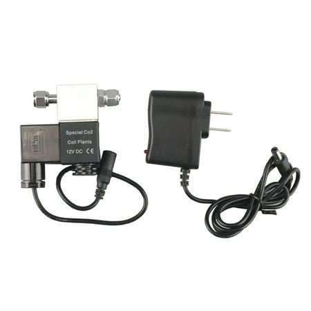 

Tomshoo DC Output Solenoid Valve Aquarium CO2 System Regulator Electric Low Temperature Magnetic Valve for Aquarium Fish Tank Water Plant Grass Grow Easy to Install Single Head