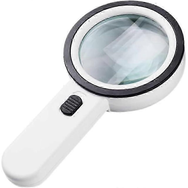 Handheld Magnifier with Light 60x Magnification Portable Ergonomic Design for Reading Text and Inspecting Small Objects