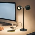 thumbnail image 4 of TFixol Lampe de Bureau à Double Tête Rechargeable avec Rotation à 360°, Base Magnétique, Batterie 2000mAh, Luminosité à 3 Niveaux, Télécommande Noir-RGBCW, 4 of 7