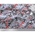 thumbnail image 3 of Soimoi Poly Georgette Fabric Food,Animals & Text Print Fabric by Yard 42 Inch Wide, 3 of 5