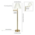 thumbnail image 5 of Evelyn&Zoe Contemporary Metal Swing Arm Floor Lamp with Empire Shade, 5 of 10