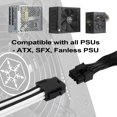 thumbnail image 4 of Sst-Pp07E-Pcibw Cable De Extensión De Funda Blanca Y Negra De 6 + 2 Pines, Peine De Cable Negro De 18Awg X 4, 4 of 5
